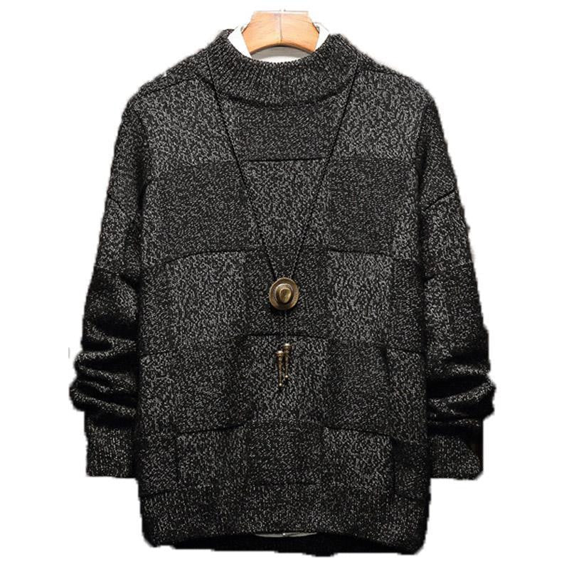 Autumn And Winter Loose Plus Fat Plus Size Half Turtleneck Sweater