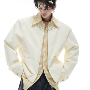 Two-piece Striped Stitching Shirt